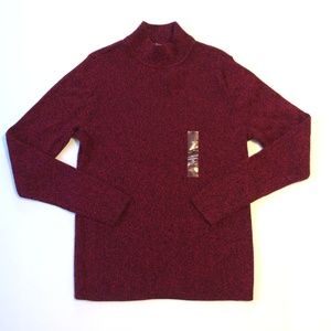 Karen Scott Sweater Ladies Size Medium Marled Red